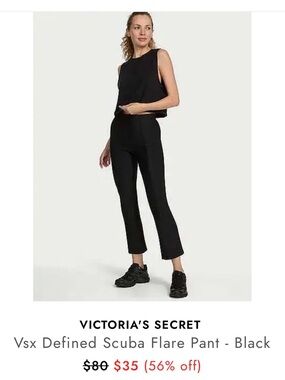 Victoria's Secret Black Scuba Flare Pants